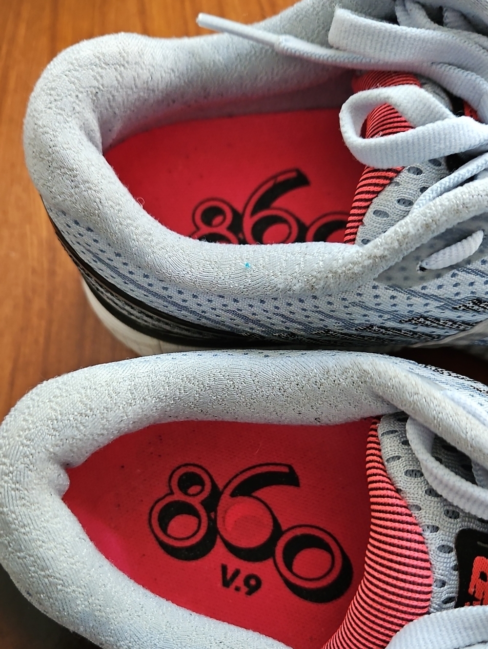 New Balance Women's Light Blue Athletic Sneakers with Pink Accents - Picture 2 of 8